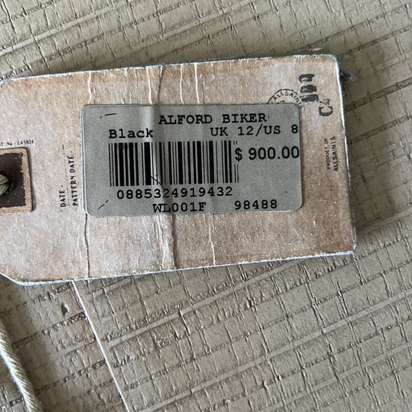 AllSaints leather jacket, size US 8. In excellent condition, hardly worn. - Picture 2 of 4